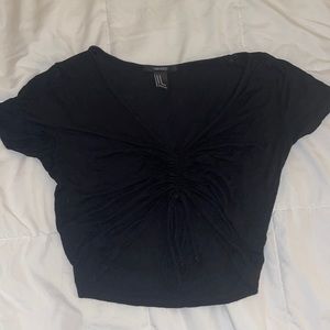 Forever 21 ruched t-shirt crop top